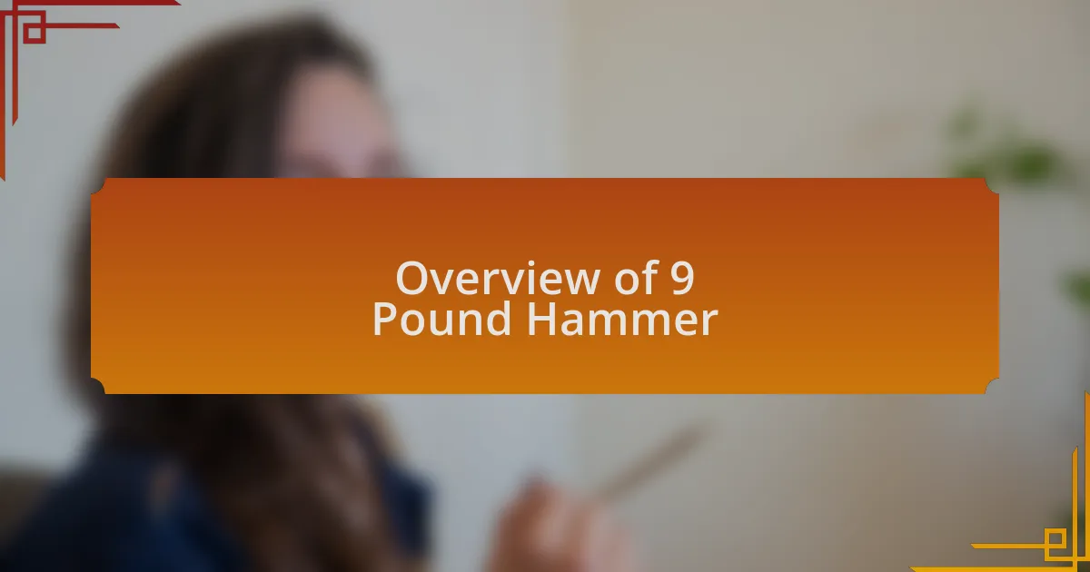 Overview of 9 Pound Hammer